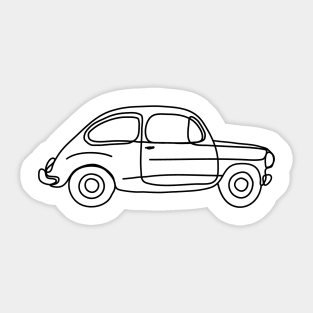 Minimal Vintage Car Sticker